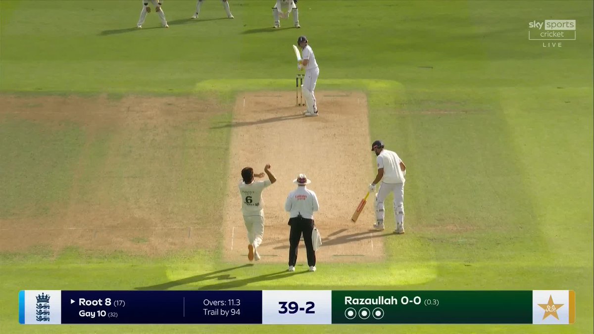 Razaullah dismisses Joe Root for his first Test wicket! ๐