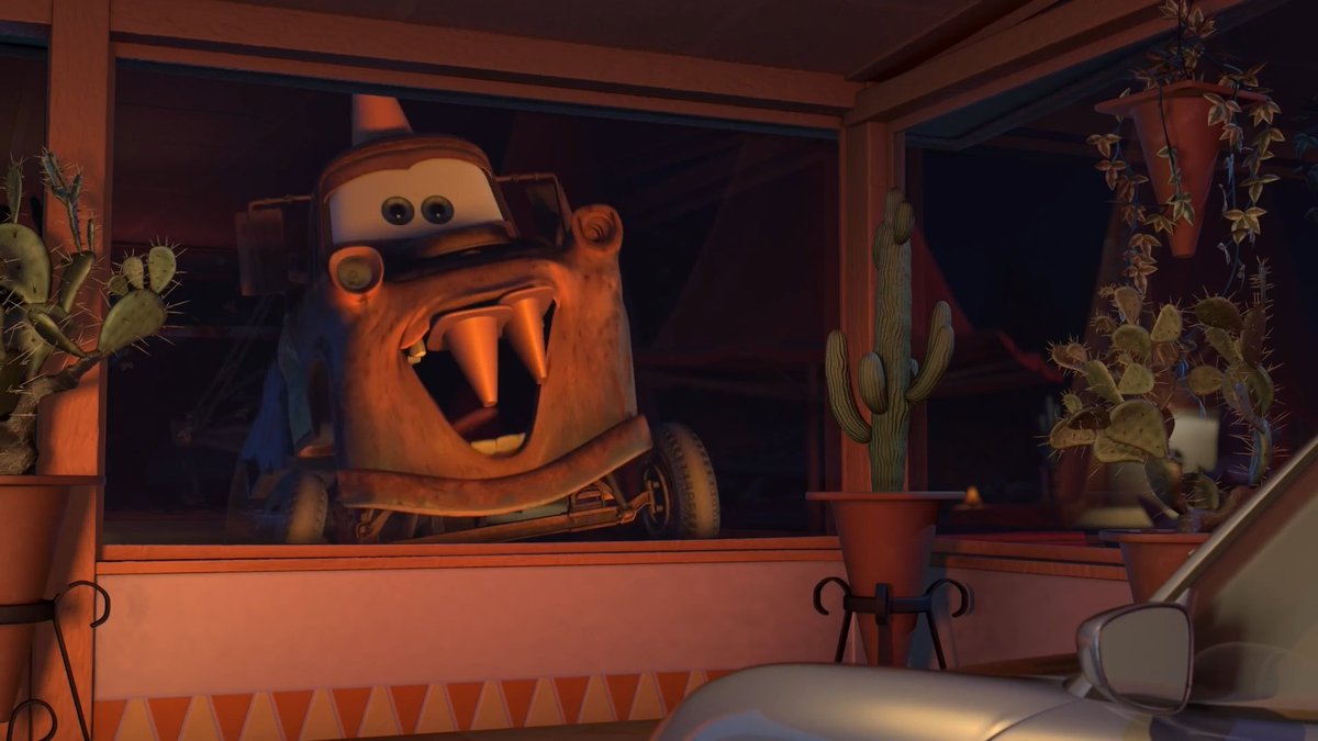 Can we talk about the opening of Mater and the Ghostlight? Poor Radiator Springs folks, getting pranked by Mater.