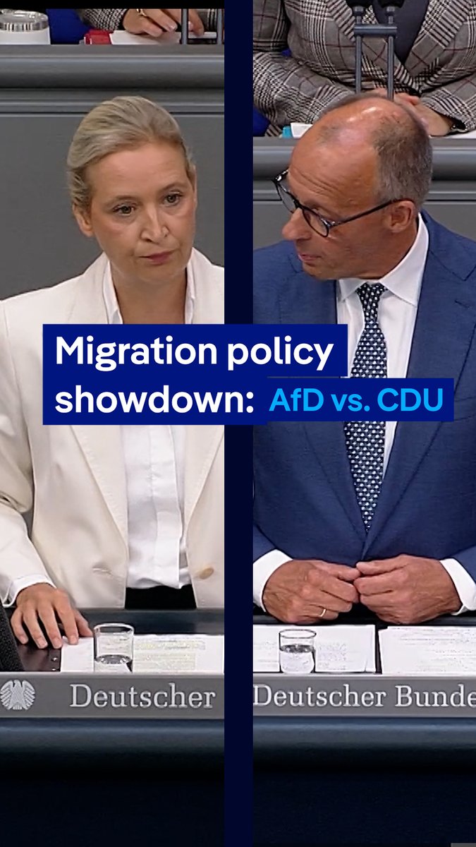 Germany's chancellor and the AfD's co-chair have clashed over migration. Merz said the far-right party's calls for “remigration” amounted to “ethnic cleansing." Weidel demanded the deportation of people whose asylum applications have been repeatedly rejected.