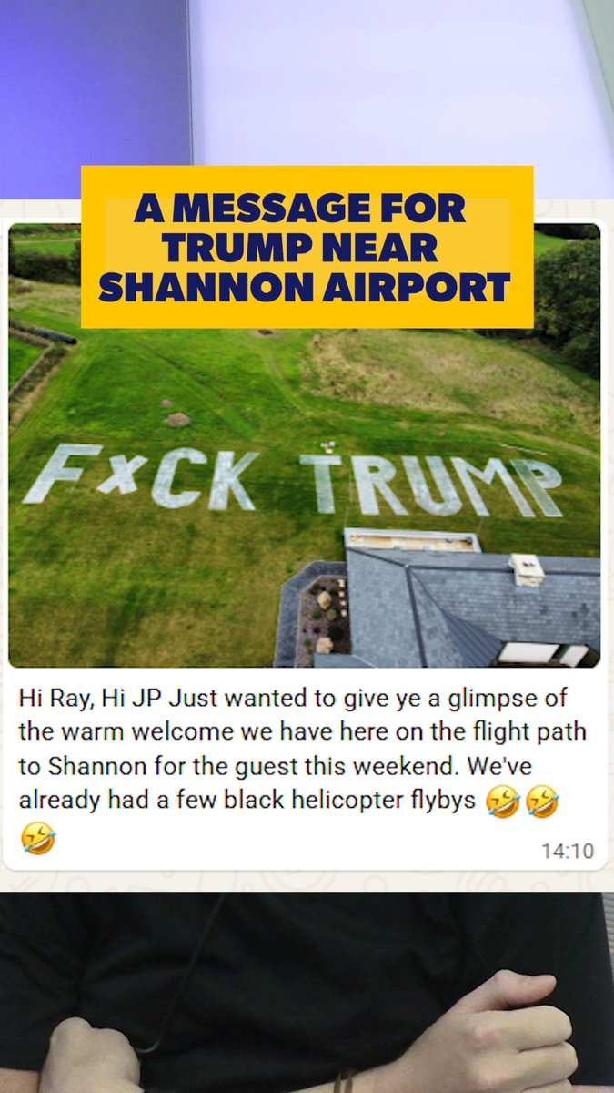 A local resident near Shannon Airport has put out a message ahead of Donald Trump’s arrival. 👀