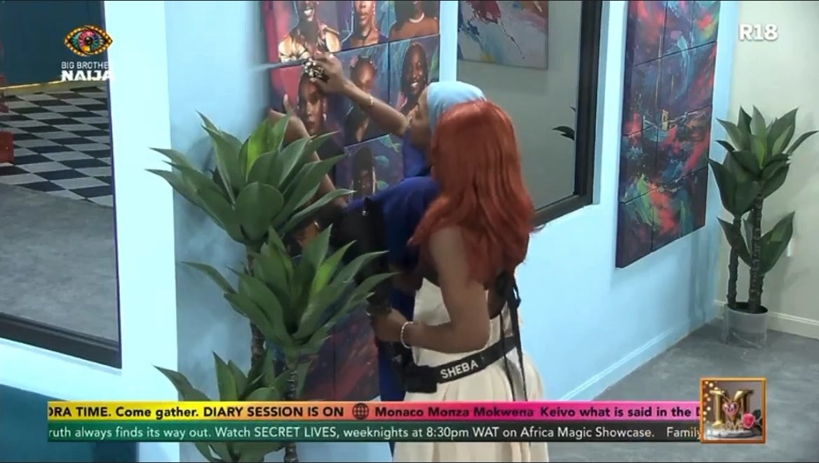Bluethopia putting a flower on neche’s picture,awww my nethopia🥹❤️ #BBNaija