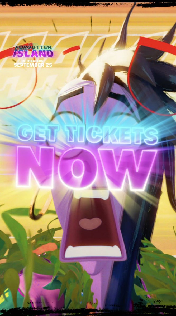 Three words: GET TICKETS NOW 🎟️ Tag your bestie and get ready to experience Forgotten Island only in theaters September 25.