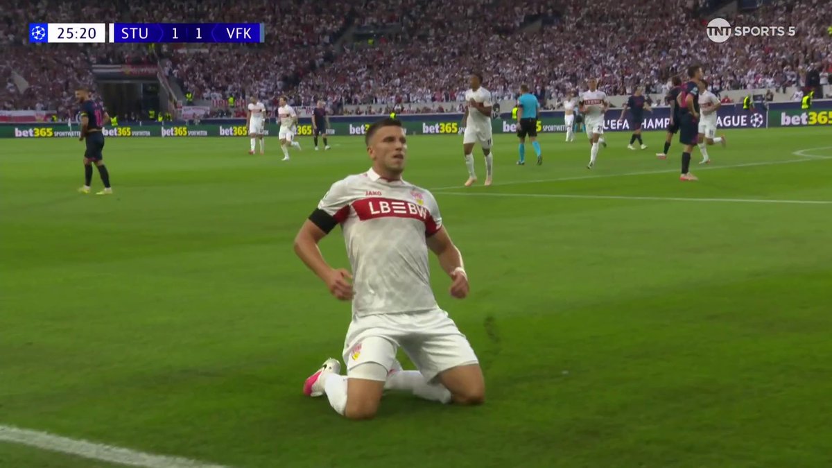 3️⃣ goals in six minutes 🤯 Ermedin Demirovic gets his second of the tie as he puts Stuttgart back in front 👊 📺 Watch on TNT Sports & HBO Max