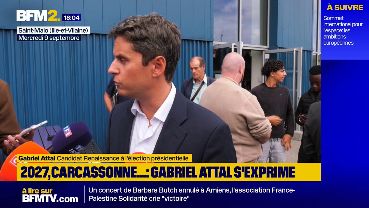 Propos racistes tenus par des policiers à Carcassonne: "Ça dit ce que serait une France dirigée par le Rassemblement national", juge Gabriel Attal, candidat Renaissance à l'élection présidentielle #BFM2