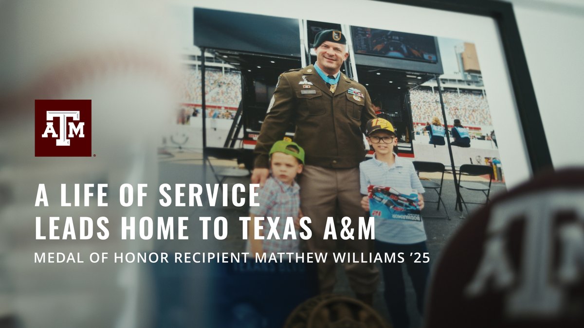 The man behind the medal, this is the story of Medal of Honor recipient Command Sgt. Maj. Matt Williams ’25. Read more at