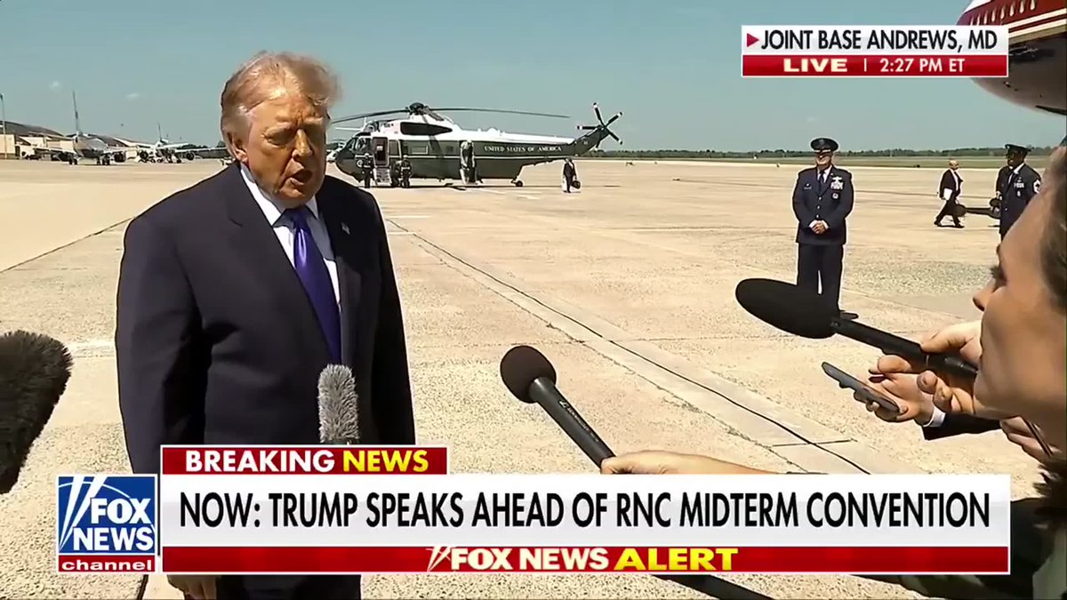 NOW: President Trump touts historic economic momentum and massive turnout as he heads to Texas for the first-ever RNC Midterm Convention. "We've done things that have never been done in the first term or the second term, frankly, of a president. The economy is very strong." "The investment in our country is the biggest in the history of any country, not just our country."