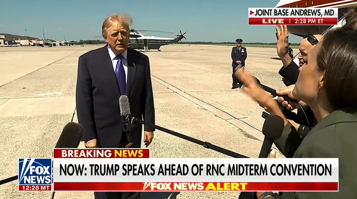 Reporter: “You've been saying for weeks that oil and gas prices are going to come down. Oil is now back above $100 a barrel. How do you explain this to Americans who are wondering when prices are going to come down?” President Trump: “I think it’s very easy to explain to America. All you have to do is say, ‘Will you let Iran have a nuclear weapon?’ And the answer is ‘no’. … We control the Strait [of Hormuz]. … Right after the election, oil prices are going to be tumbling downward.” “We’ll get them down. I think for gasoline, we’ll get them below $2 a gallon.”