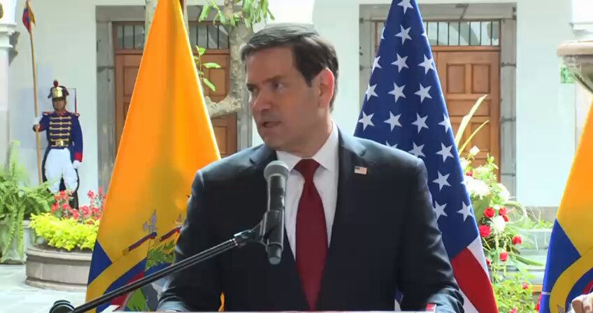 ‼️#URGENTE Tras la reunión con el presidente Daniel Noboa, el secretario de Estado de Estados Unidos, Marco Rubio, anuncia que EE.UU. declarará como grupo terrorista a Los Tiguerones, y asegura que solicitará al Congreso estadounidense $45 millones para destinar a la lucha contra los grupos de delincuencia organizada en Ecuador, más $10 millones para la lucha contra la minería ilegal. Rubio agrega que EE.UU. otorgará un buque de la guardia costera de Estados Unidos y se entregarán en total 12 buques navales.