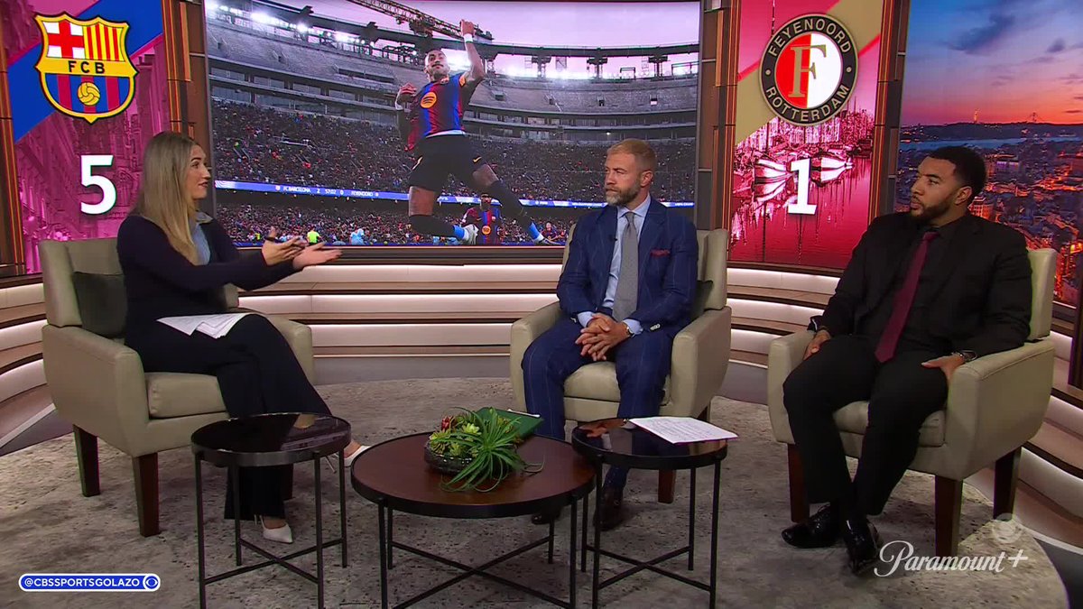 "He doesn't have anything left to prove in the world of football... Can you be a leader as well?" Troy Deeney and Mike Grella are big fans of Hansi Flick giving Lamine Yamal the armband after Raphinha was taken off ©️ Don't miss the #UCL on Paramount+ 🍿