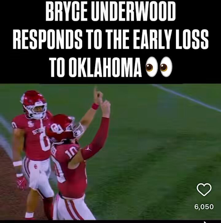 Since I haven’t seen anybody else post Bryce Underwood’s comments about Oklahoma not stopping them last year I guess I’ll be the one