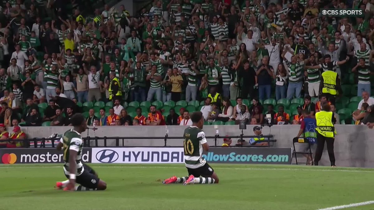 Geny Catamo wins the pinball match to equalize for Sporting ⚽️ Watch the #UCL on Paramount+ 🍿