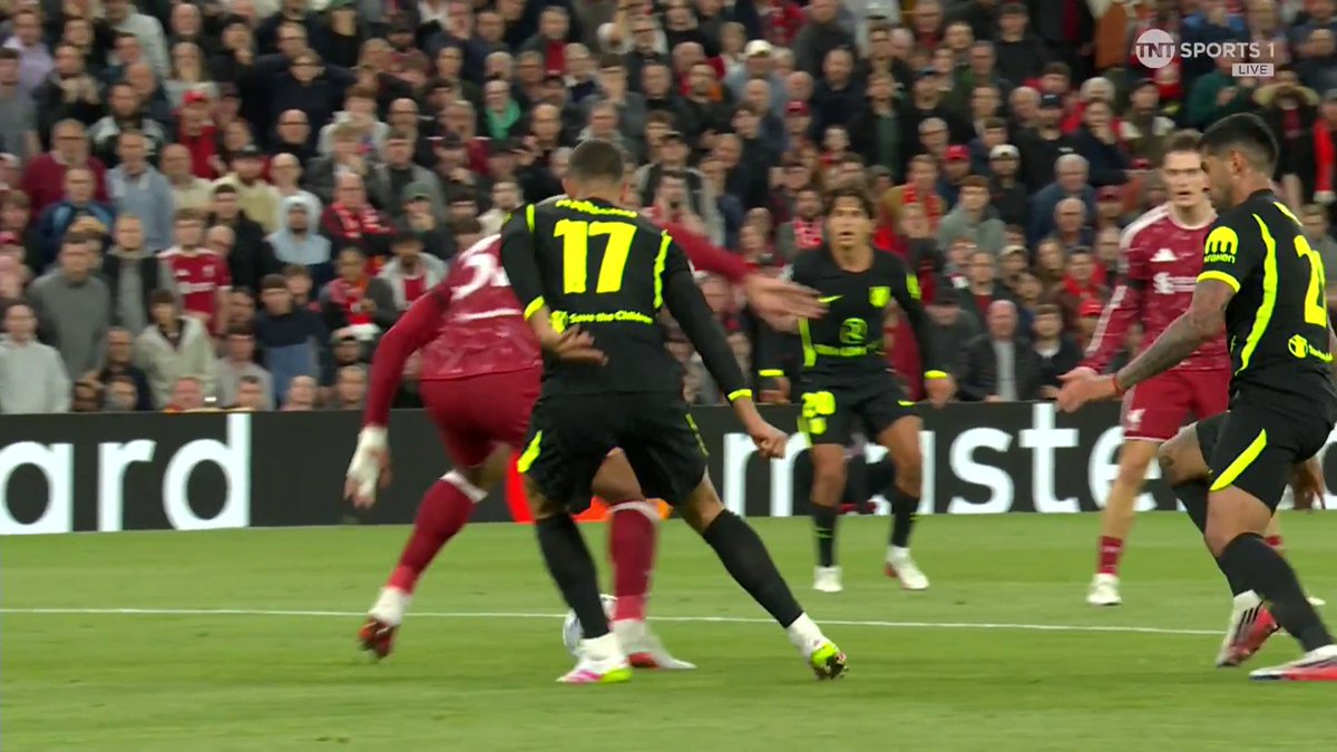 Szoboszlai slots home after a brilliant flick from Araujo! 🔥 📺 Watch live on TNT Sports & HBO Max