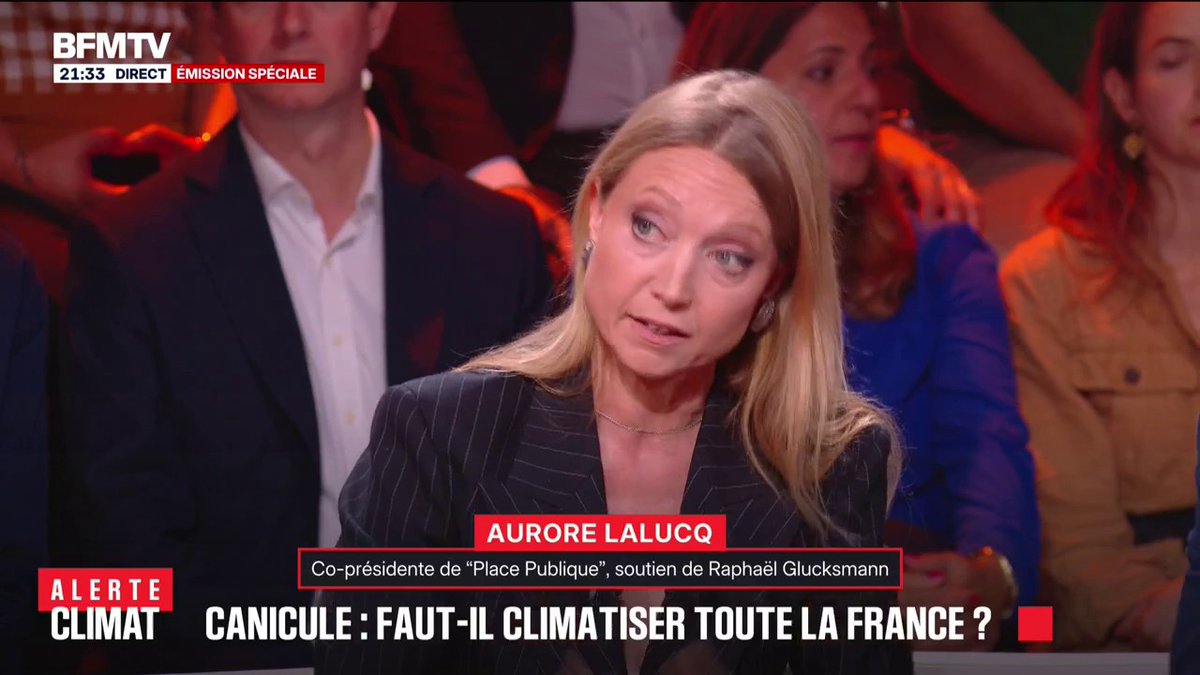 Canicule: "Il va falloir climatiser, il n'y a pas le choix, il faut protéger tout le monde", assure Aurore Lalucq, co-présidente de "Place Publique"