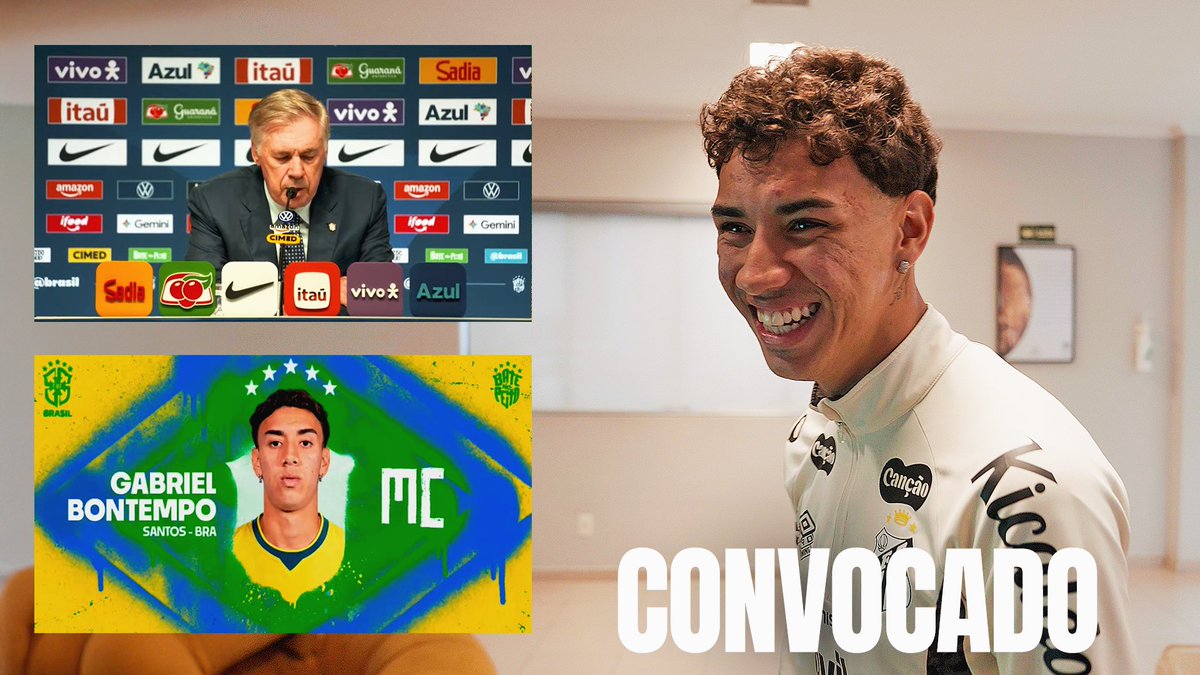 Do nervosismo da convocação até a comemoração com o elenco. O dia especial do nosso #MeninoDaVila Gabriel Bontempo! 🤩🇧🇷