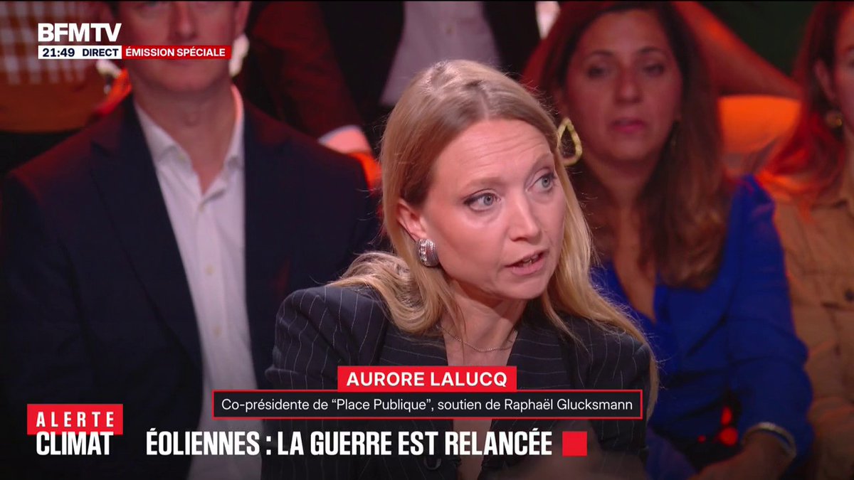 Éoliennes: Aurore Lalucq, co-présidente de "Place Publique", réclame une "électrification massive" pour "protéger les Français"