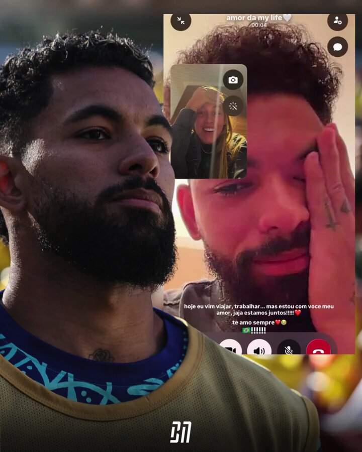 La reazione di Douglas Luiz alla convocazione del Brasile, in videochiamata con la compagna Duda Gaspar ♥️
