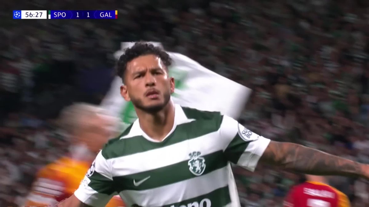 🇨🇴 GOL de Luis Javier Suárez para el 2-1 parcial de Sporting CP 🇵🇹 sobre Galatasaray 🇹🇷 por Champions League. Quinto gol en sus últimos cuatro partidos 🔝🤯