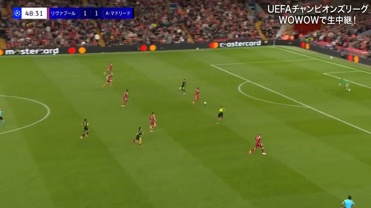 / リヴァプール、6対3の数的優位なカウンターアタック⚡️ \ バルコラのシュートは、僅かにゴール左へ 🏆#UCL 生中継! 🏴リヴァプールvs🇪🇸アトレティコ・マドリード 🔻配信でのご視聴は #WOWOWでCL