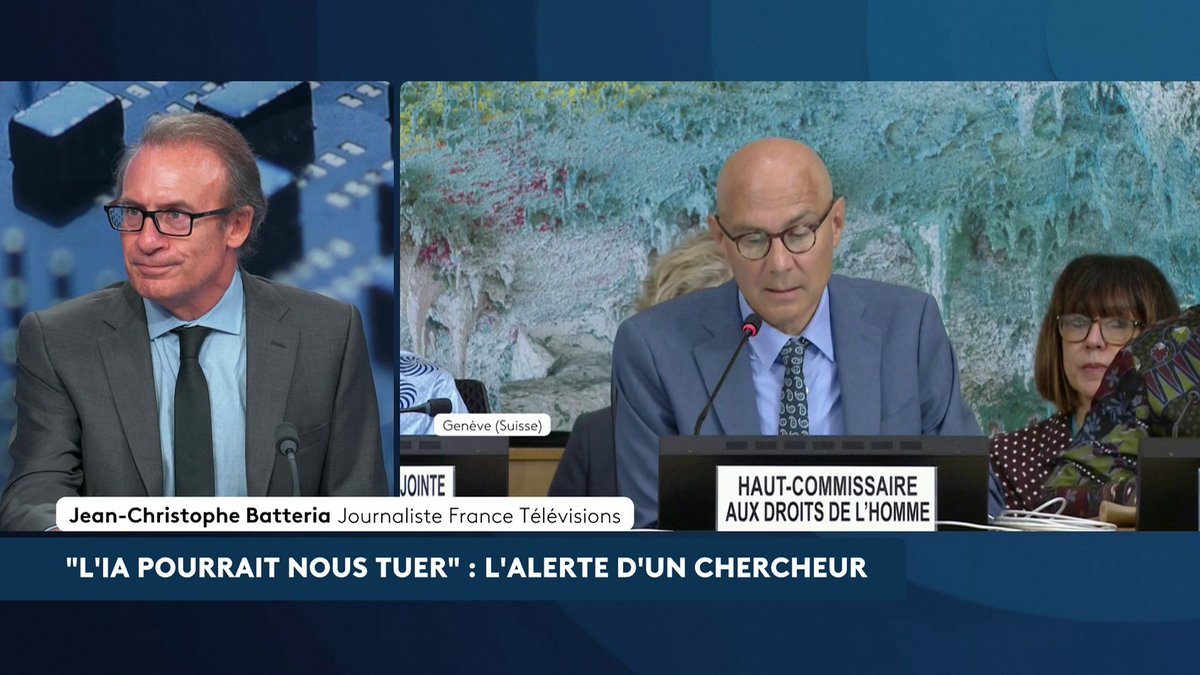 🔴 🗣️ L'intelligence artificielle pourrait-elle devenir un danger pour les humains ? "L'IA pourrait prendre le contrôle d'un certain nombre d'éléments de notre société", explique notre journaliste Jean-Christophe Batteria. Loïc de La Mornais #SurLeTerrain #canal16