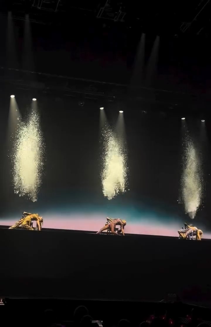 The Pussycat Dolls performando “React” na “PCD Forever Tour”.