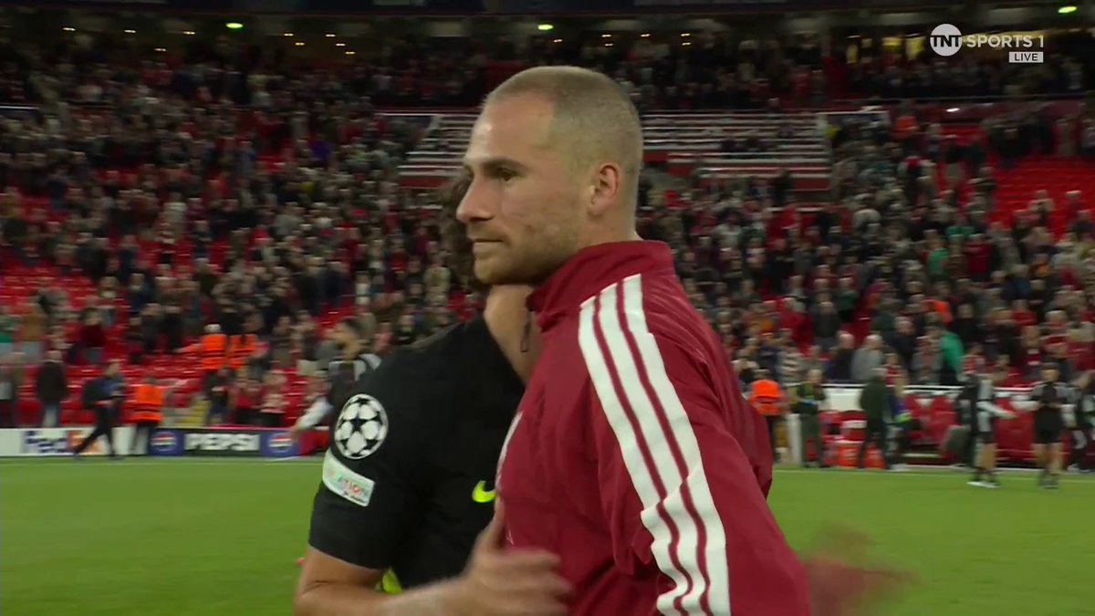 Full-time scenes at Anfield as Andoni Iraola celebrates his first Champions League win as Liverpool boss! 👏 📺 Watch live on TNT Sports & HBO Max