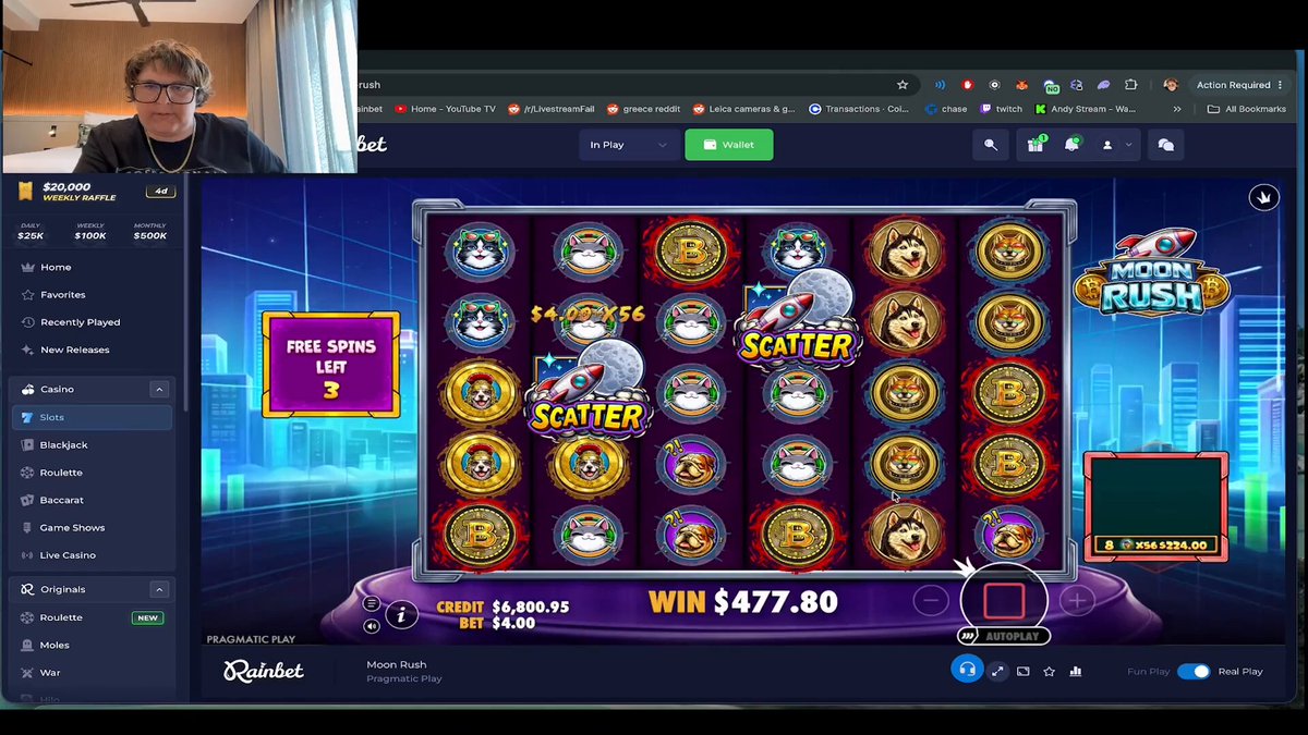 Streamer Andy turned the Rainbet free spins into a $2,354 win 🔥