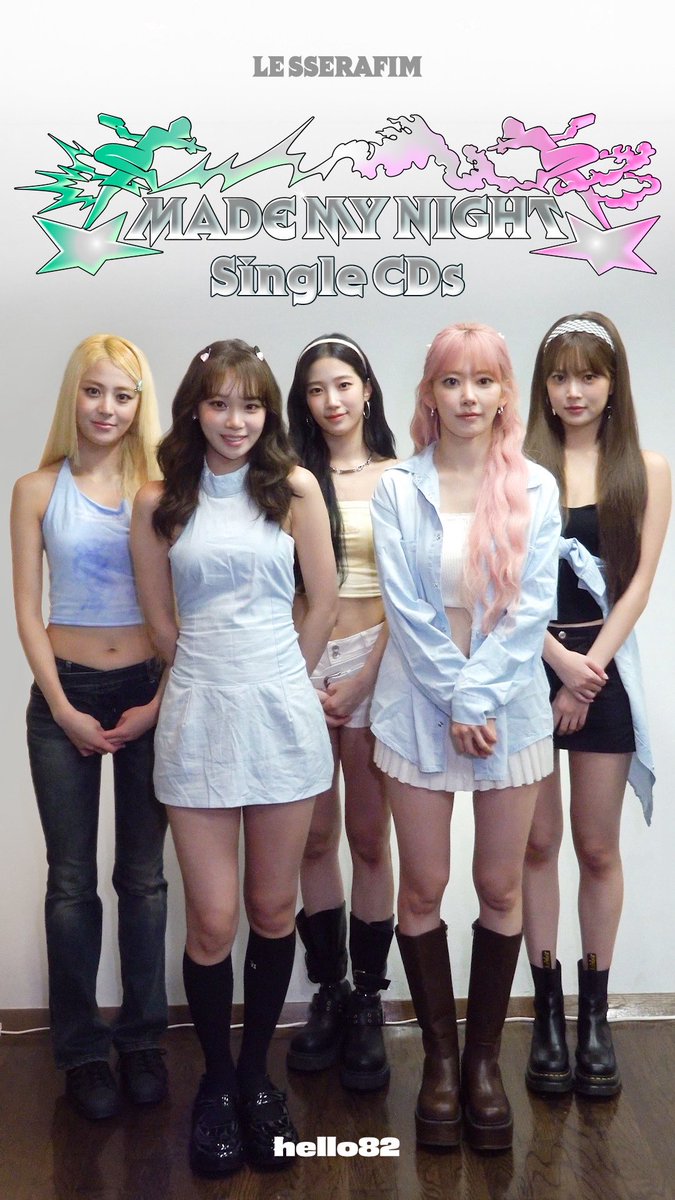 BREAKING NEWS! This just in for FEARNOT 🤩 LE SSERAFIM is here to make your night extra special with Physical Single CDs! GET YOURS NOW! ⬇️ 🔗 *All qualifying U.S. sales count towards Billboard Charts LE SSERAFIM #LE_SSERAFIM #르세라핌 #MadeMyNight #hello82