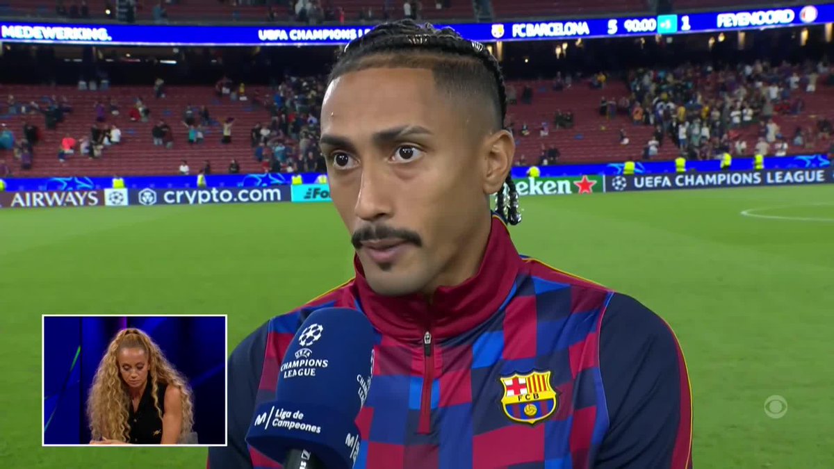 Raphinha on the belief running through Barcelona after their strong start in the #UCL 🔥