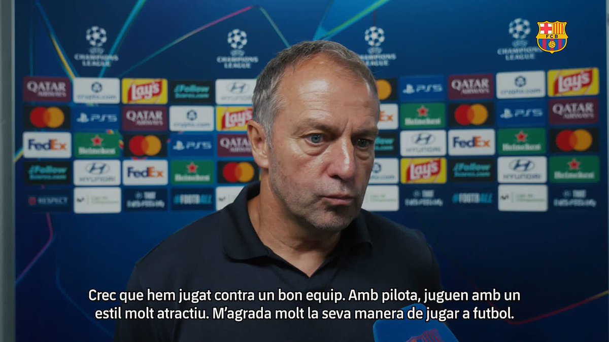 🗣️ "És una bona manera de començar la Champions i de demostrar que estem preparats per competir a Europa." Hansi Flick