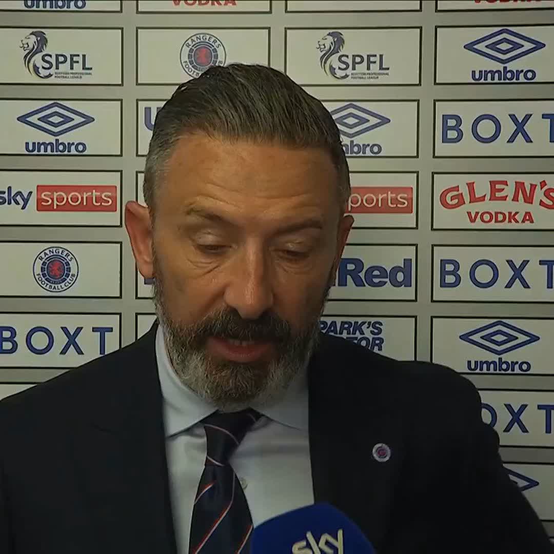 🗣️ "Four wins out of four, six out of seven, we're making good steps." Derek McInnes reflects on Rangers' stoppage-time win at home to St Mirren ⤵️