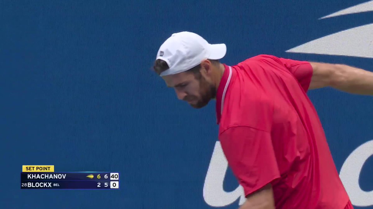 Two down. One to go ☝️ Khachanov takes full control on Ashe.