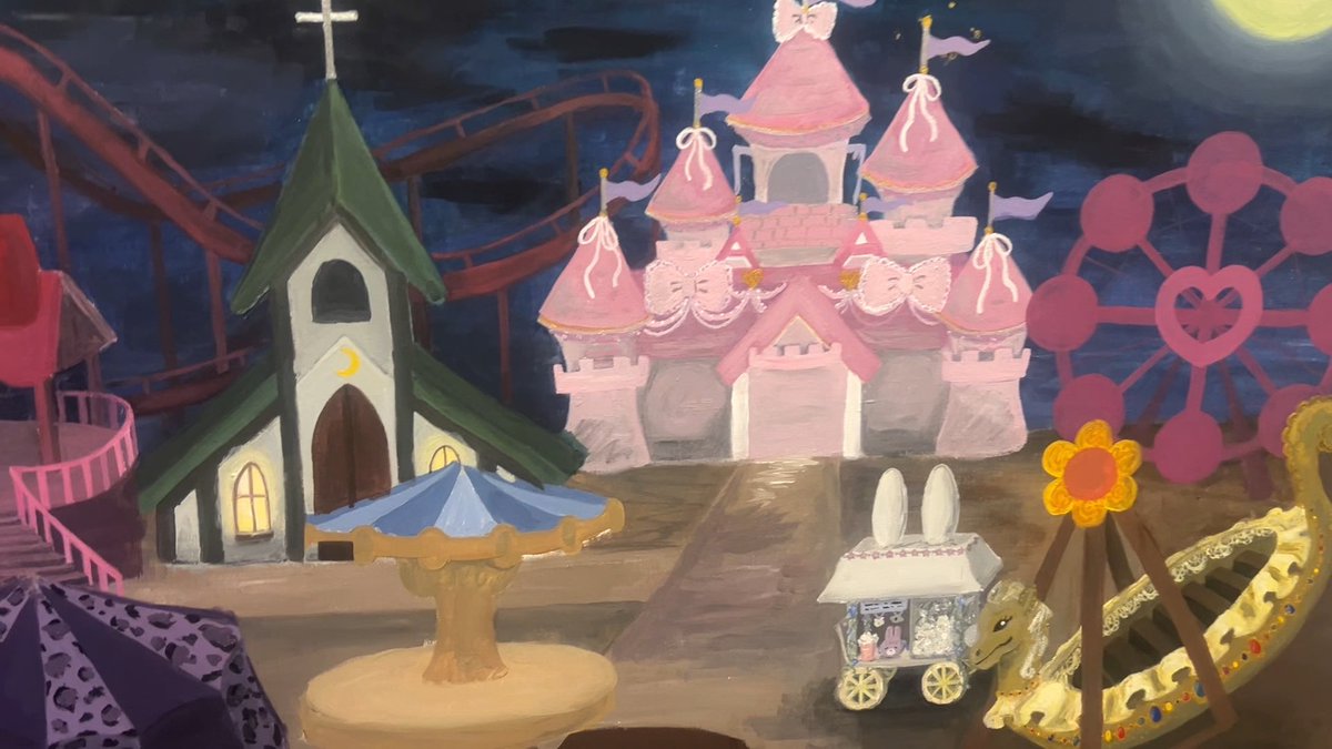 🖌️みぽみぽBIGあーと制作計画🖌２５ 教会が完成に一歩近づいた✊🏻⛪️ないすぅ！ あと5日、、やはりお仕事後だと眠気で進みが遅くなっちゃうなあ、毎日早起き頑張りたい！！ また編集寝落ちしちゃって朝投稿になったごめんね😫🙏 #よるあみファイナル大作戦 #みぽみぽあーと
