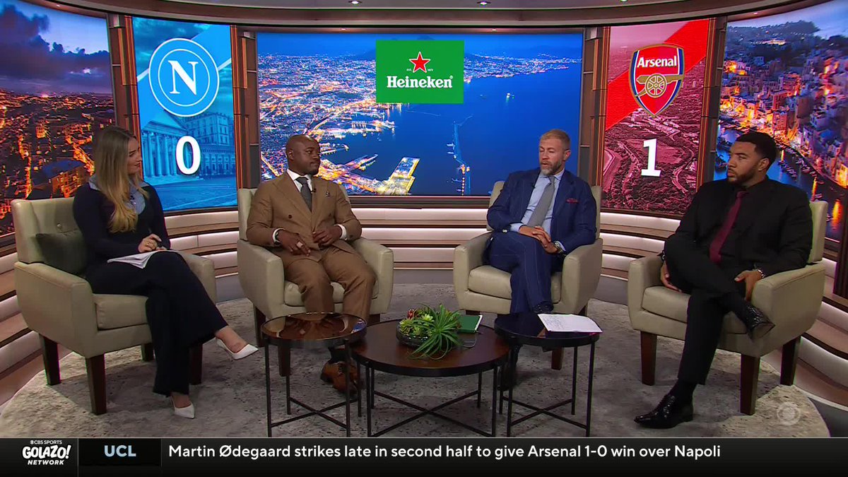 "I think that they like the way that they're playing... The football is good. Tonight they went toe-to-toe with Arsenal." Mike Grella and Nigel Reo-Coker explain why they're not too worried about Napoli 👀