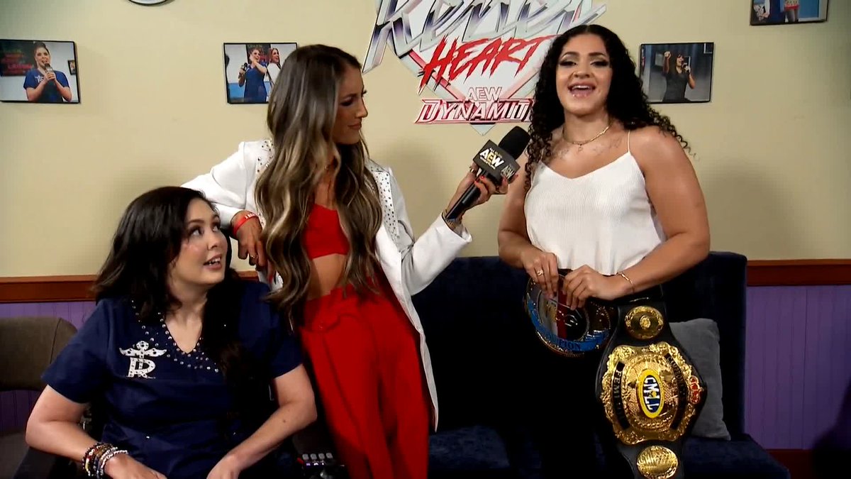 "Doctor, don't forget your glove!" The Waiting Room with REBEL and Dr. Britt Baker, D.M.D. was back in a big, big way on Rebel Heart Dynamite, with special guests TBS Champion Persephone and @ShidaHikaru! Watch Rebel Heart #AEWDynamite LIVE on TBS &amp; HBO Max