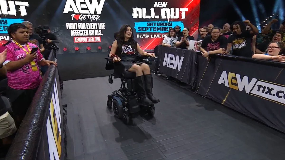 The "Roll Model" REBEL is here with Dr. Britt Baker, D.M.D.'s glove! Watch Rebel Heart #AEWDynamite LIVE on TBS &amp; HBO Max