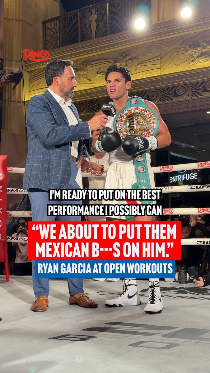 Ryan Garcia had a spicy message for Conor Benn during open workouts 🌶️👀 #GarciaBenn l Sept 12th in Las Vegas 🥊