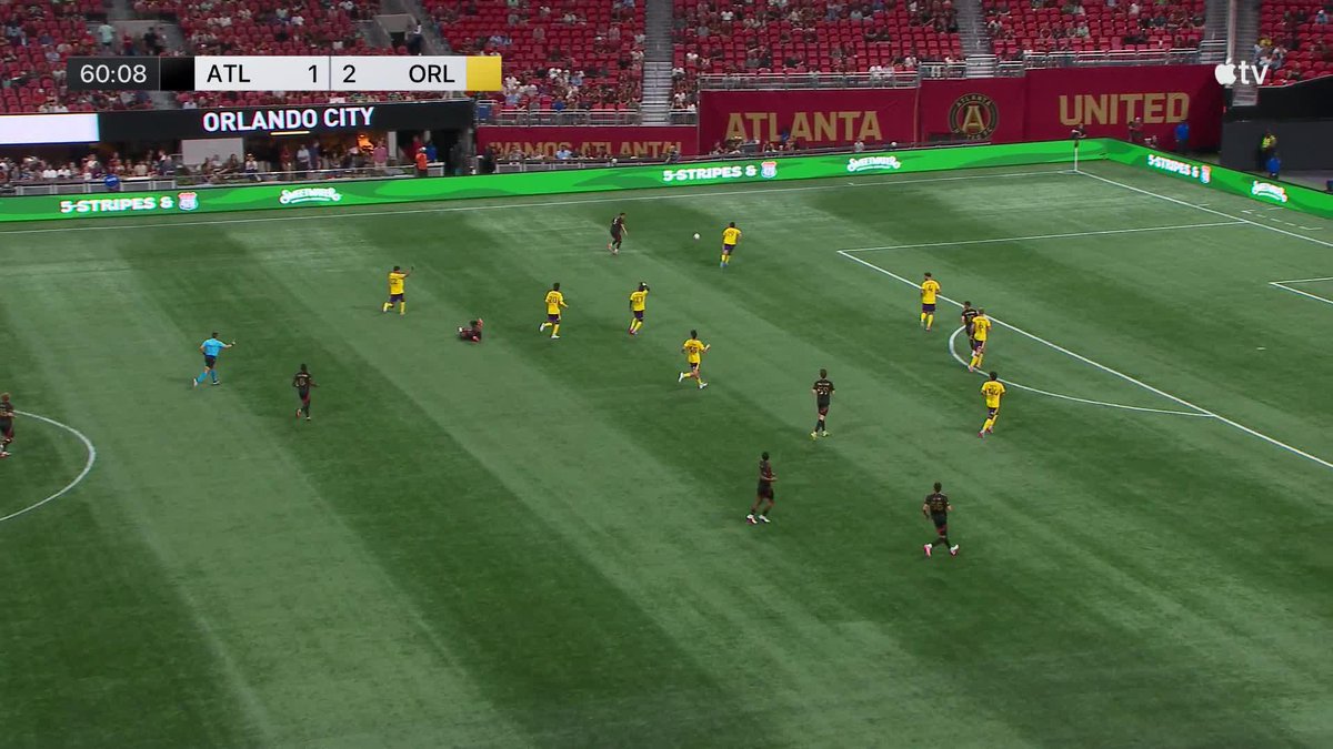 🇨🇴 GOOOL de Iván Angulo. El colombiano marcó el 2-1 de #OrlandoCity en su visita a #AtlantaUnited, al 58’. Es su segunda anotación en esta temporada de MLS