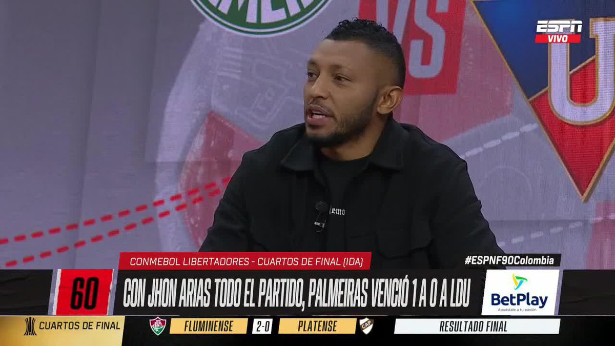 "Jhon Arias rinde en Selección pero NO ES SUPERLATIVO como en Palmeiras" Carlos Valdés explica por qué para él, es natural que no rinda igual en su club que en la selección. ▶️ No te pierdas #ESPNF90Colombia en el Plan Premium de #DisneyPlus