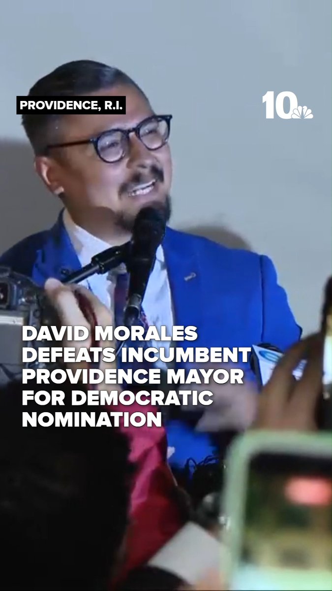 David Morales spoke after he defeated incumbent Providence Mayor Brett Smiley for the Democratic nomination. #providence #mayor #primary #politics