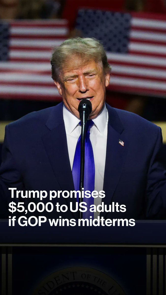 President Donald Trump has promised to give all adult US citizens a $5,000 dividend if Republicans retain control of both houses of Congress. “It will be called the Trump Dividend,” he says