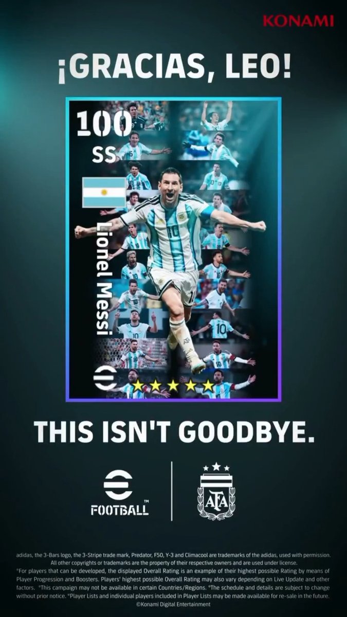 GRACIAS, LEO. THIS ISN’T GOODBYE. #eFootball