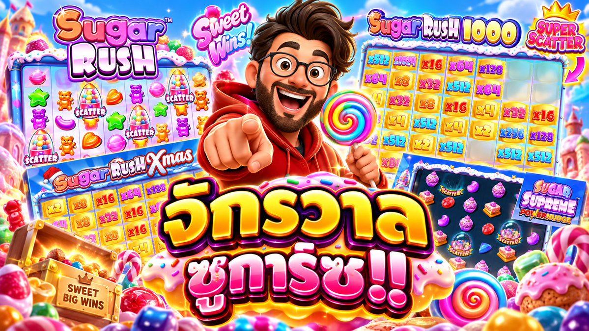 มัดรวมไปเลย จักรวาล ซูก้ารัช !!! Sugar Rush Super - pragmatic play ⌛️ เช็คช่องจริงทั้งหมดเฮียริช : #เฮียริชสวิตเซอร์แลนด์
