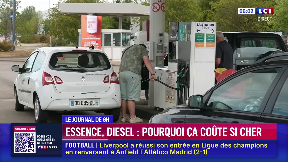 🔴 Essence, diesel : pourquoi ça coûte si cher ? Les prix à la pompe n'ont jamais été si élevés. 📺 Le journal de 6H de Laurène Barrière-Tallerie | Matinale LCI