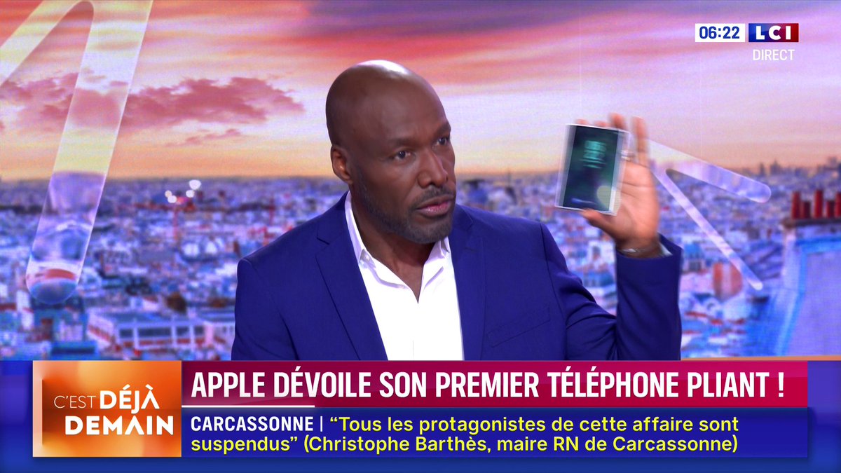 😯 Apple dévoile son premier téléphone pliant ! Anicet Mbida nous le présente ⤵️ 📺 C'est déjà demain | Matinale LCI