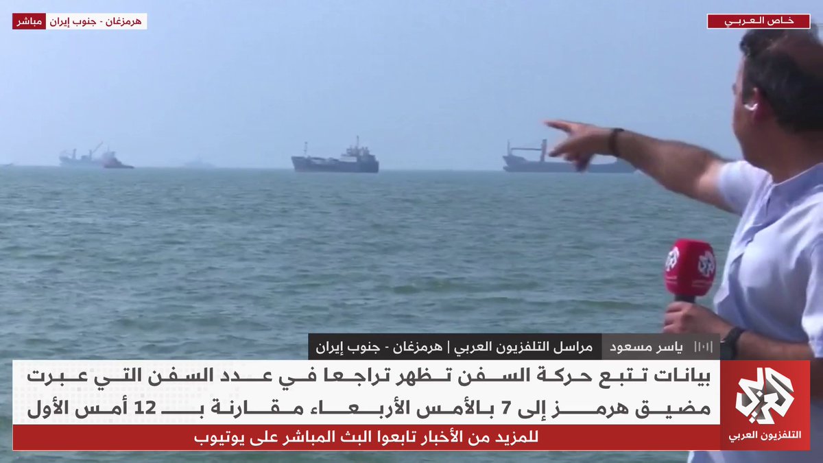 🇮🇷🇺🇸 Ships are stacked, waiting for permission from Iran to cross the Strait of Hormuz So much for the U.S having it under their "full control" Writer: Ian