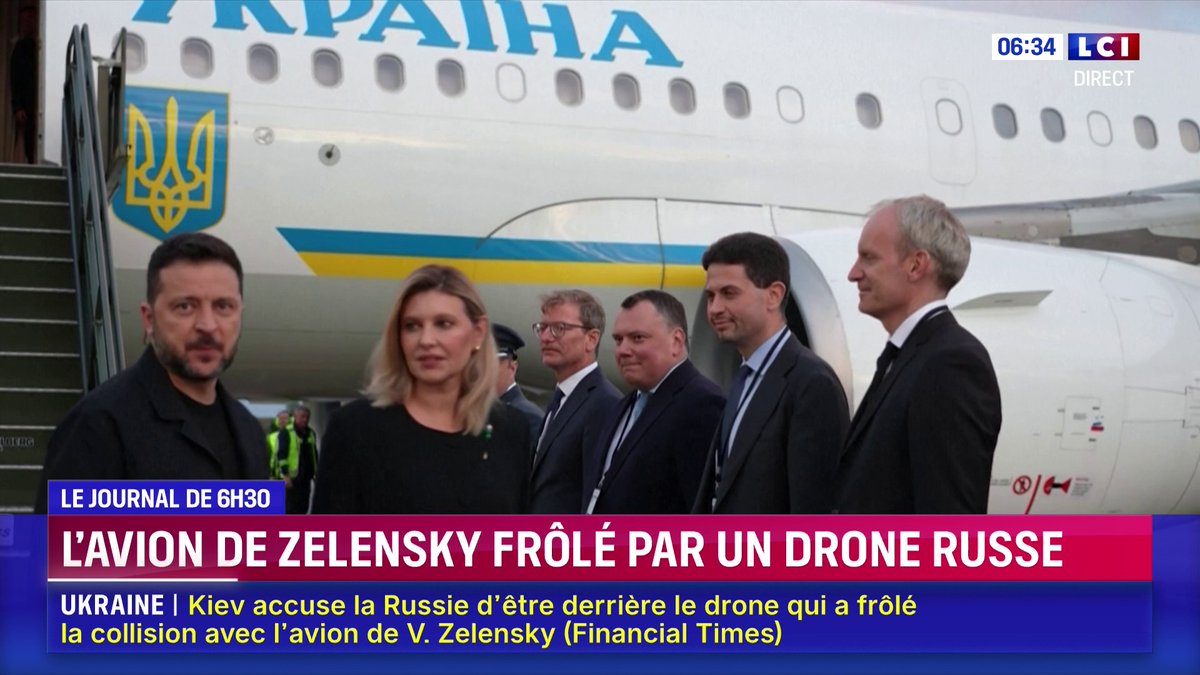 🔴 Un drone russe aurait frôlé l'avion de Volodymyr Zelensky, au moment de son décollage. 📺 Le journal de 6H30 de Laurène Barrière-Tallerie | Matinale LCI