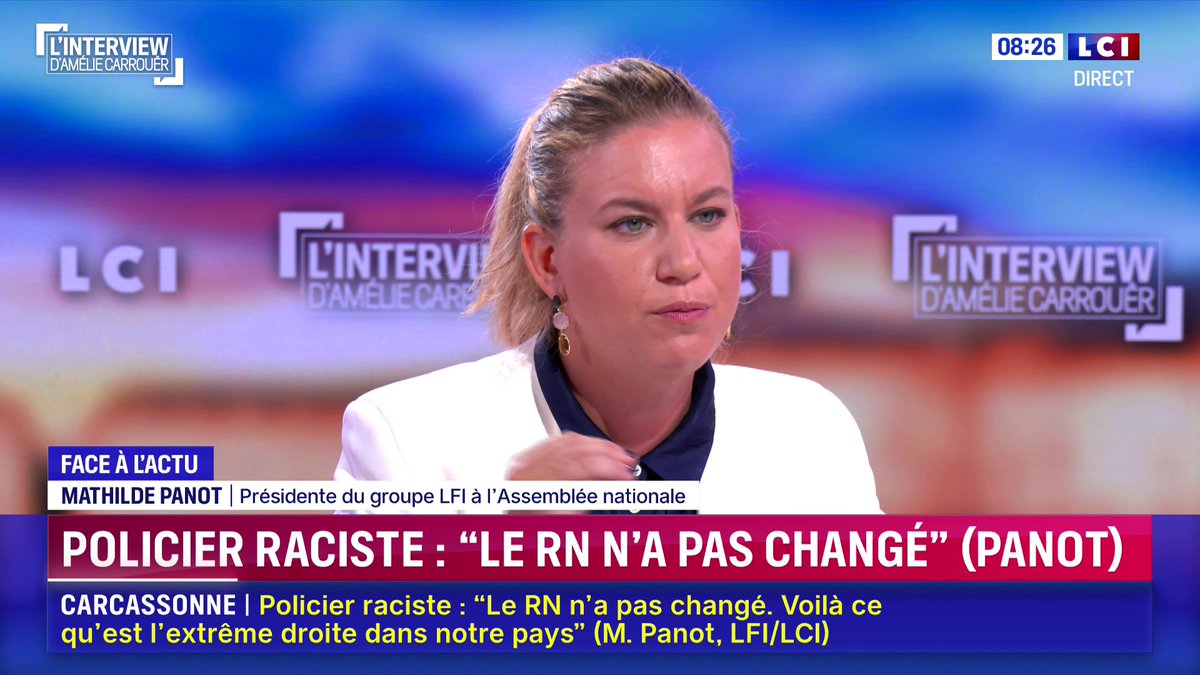 🔴 Policier raciste : 🗣️ Mathilde Panot : "Lorsque nous serons au pouvoir, nous refonderons la police de la cave au grenier pour redonner à la police une déontologie républicaine." 📺 L'interview d'Amélie Carrouër | Matinale LCI