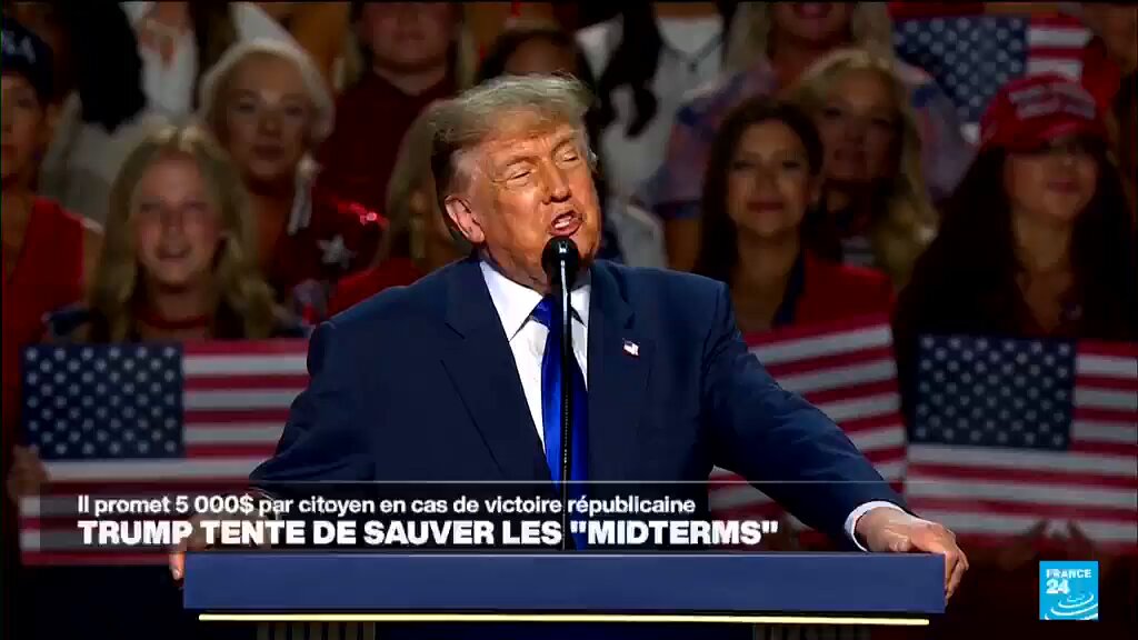 💰🇺🇸 5 000 dollars à chaque Américain adulte si les républicains l'emportent ? ➡️C'est la promesse folle lancée par le président Donald #Trump lors d'une convention exceptionnelle avant les #midterms. Un geste qui témoigne de l'inquiétude de son camp avant le scrutin