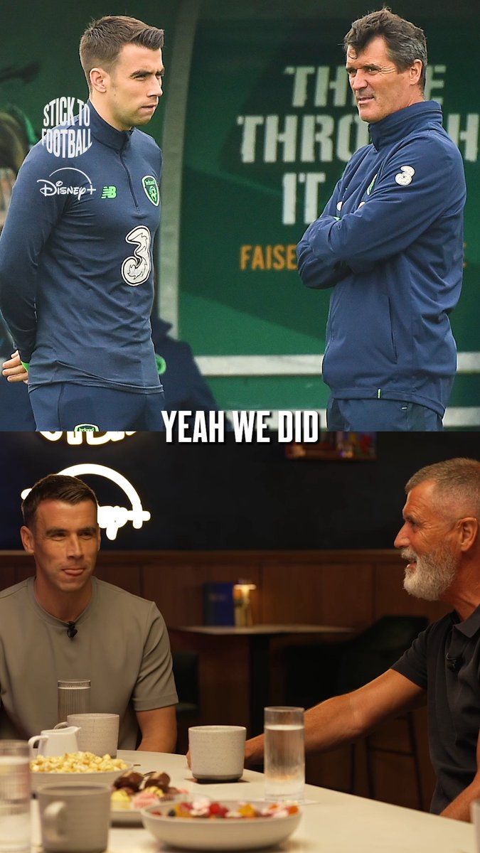 "We go on alright didn't we... you came at me a few times!" 😅 Seamus Coleman certainly wasn’t spared from Roy’s standards with Ireland! 😂🇮🇪