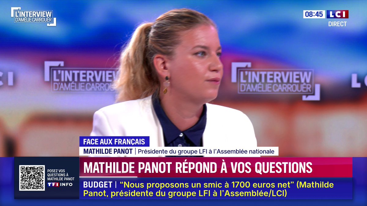 🔴 Milliardaires : 🗣️ Mathilde Panot "Il y aujourd'hui 53 milliardaires qui détiennent autant que 32 millions de Français" 📺 L'interview d'Amélie Carrouër | Matinale LCI